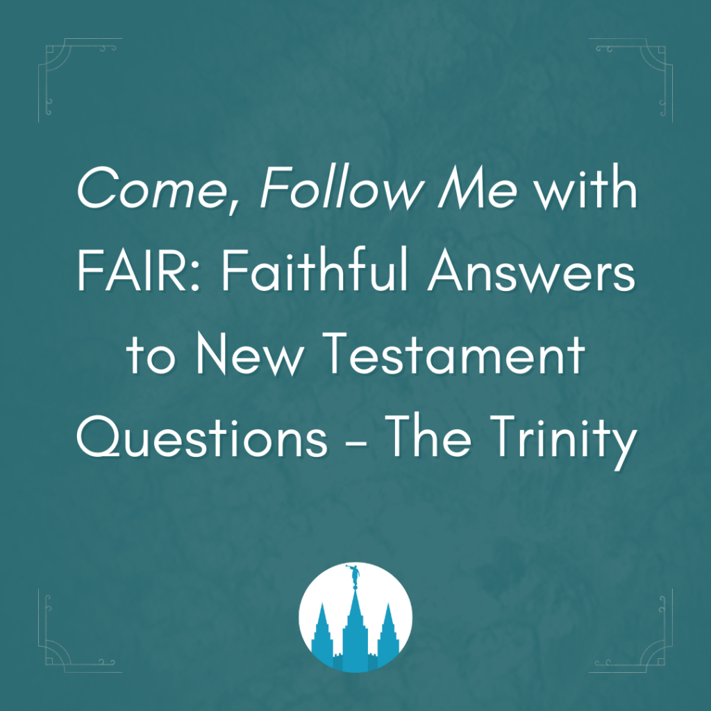 new testament questions - the Trinity