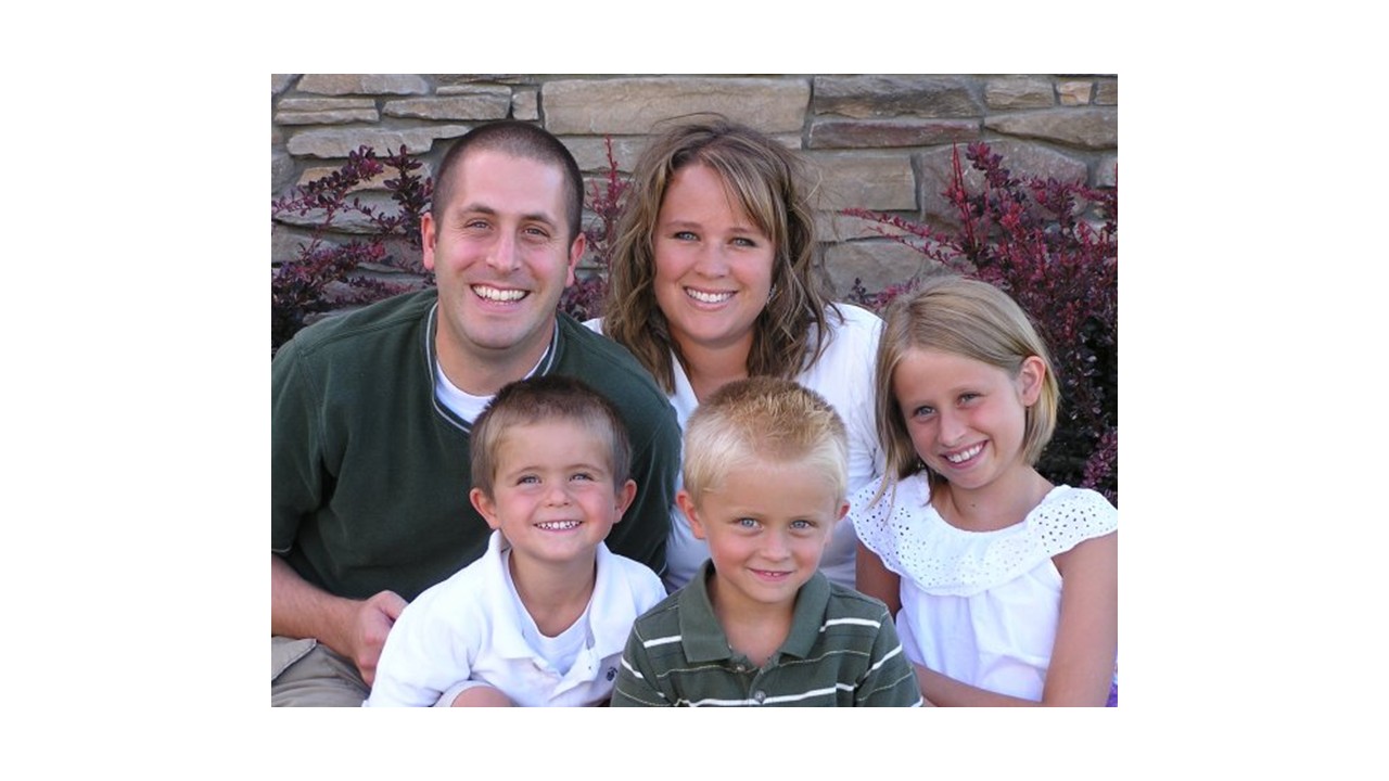 A family posing for a photo
