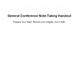 General Conference Notes - Minimalist