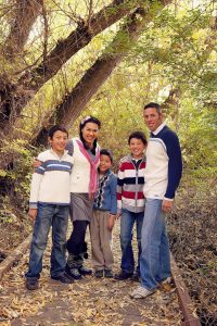 family in autumn